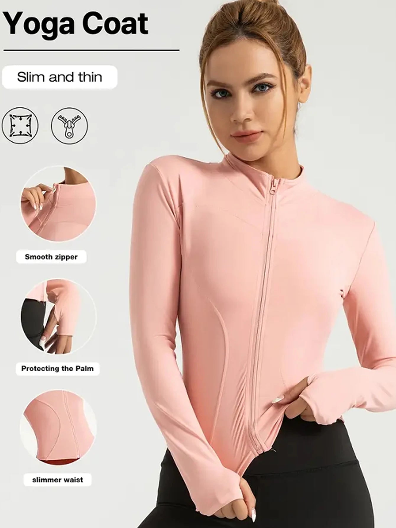 SLIM-FIT-ZIP JACKET — WOMEN’S TRAINING & RUNNING COAT