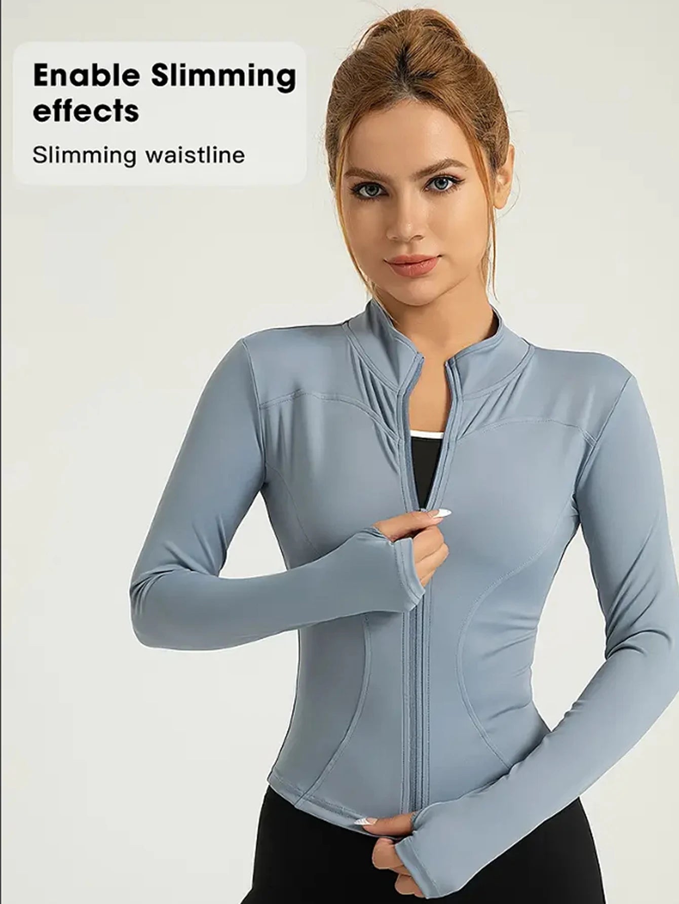 SLIM-FIT-ZIP JACKET — WOMEN’S TRAINING & RUNNING COAT