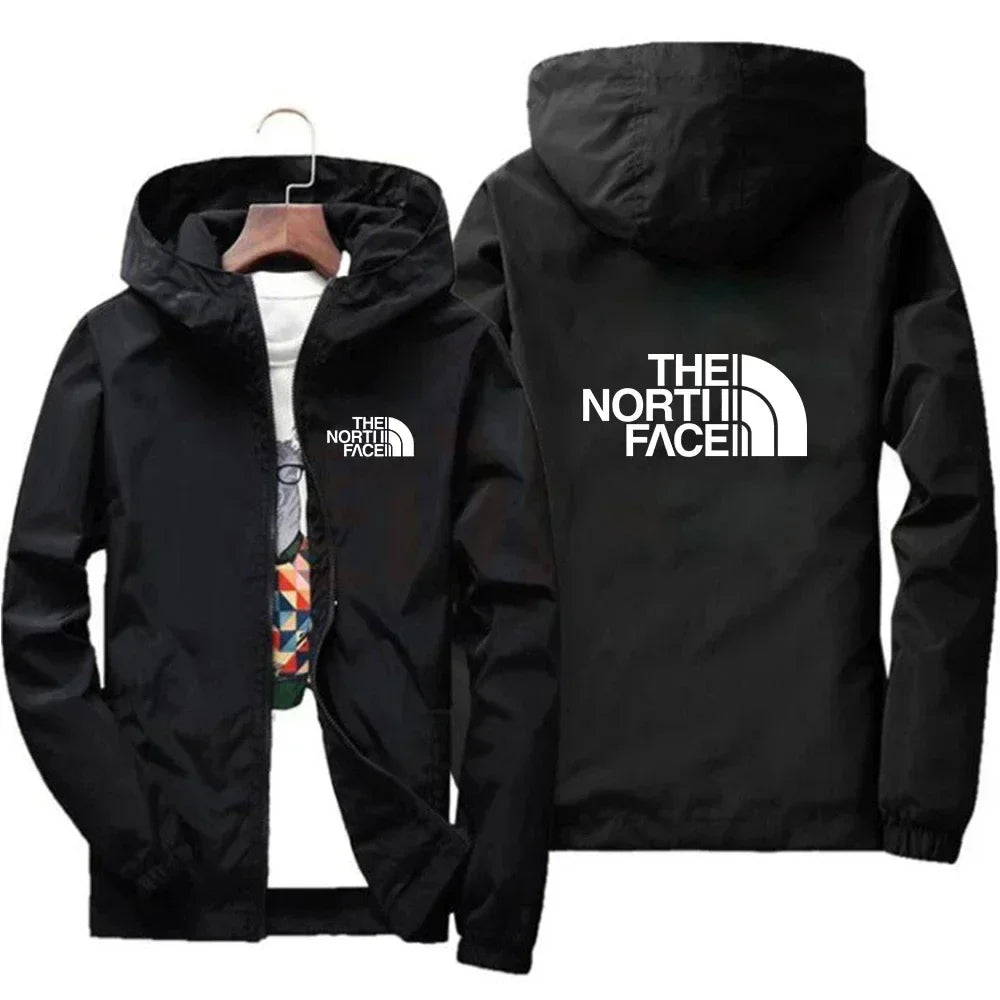 MEN'S WINDPROOF ZIPPER HOODED JACKET