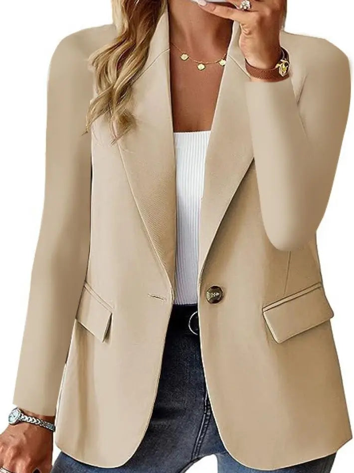 SLIM-FIT OFFICE BLAZER WOMEN’S ELEGANT JACKET