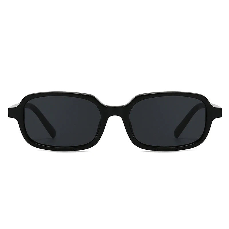 LEOPARD RIVET SHADES RETRO RECTANGLE SUNGLASSES