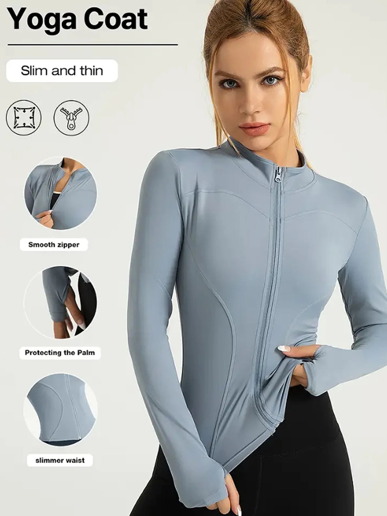 SLIM-FIT-ZIP JACKET — WOMEN’S TRAINING & RUNNING COAT