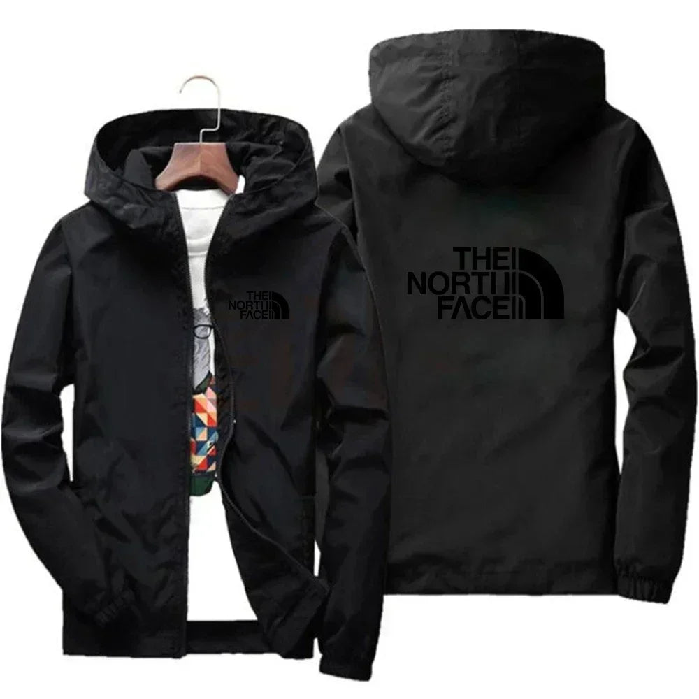 MEN'S WINDPROOF ZIPPER HOODED JACKET