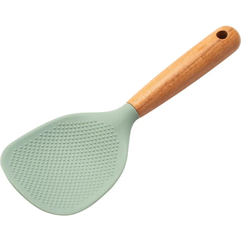 SILICONE WOODEN SPOON