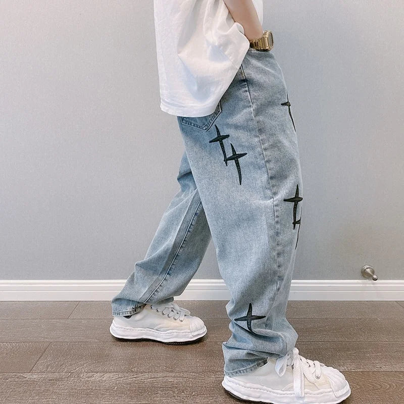 MEN'S BAGGY WIDE LEG JEANS