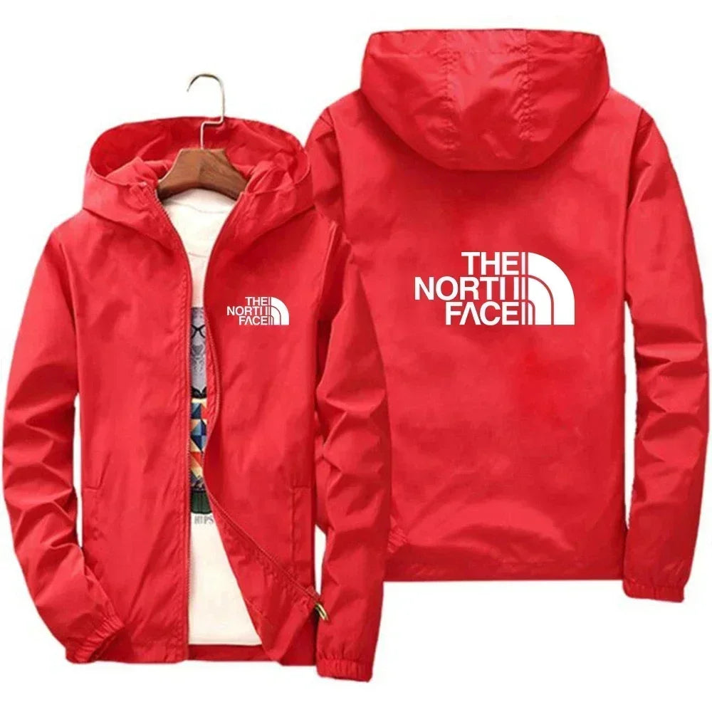 MEN'S WINDPROOF ZIPPER HOODED JACKET