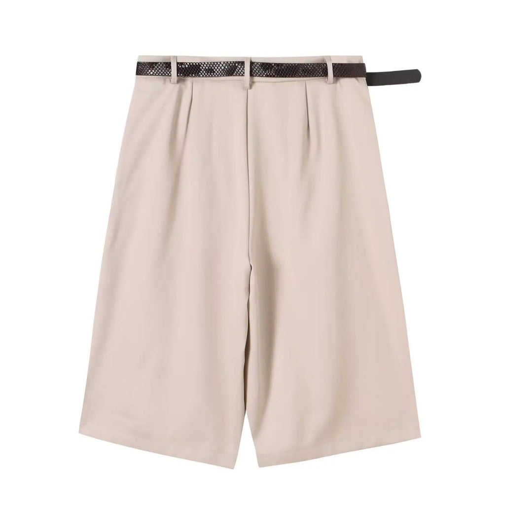 HIGH-WAIST PLEATED SHORTS  ELEGANT SUMMER