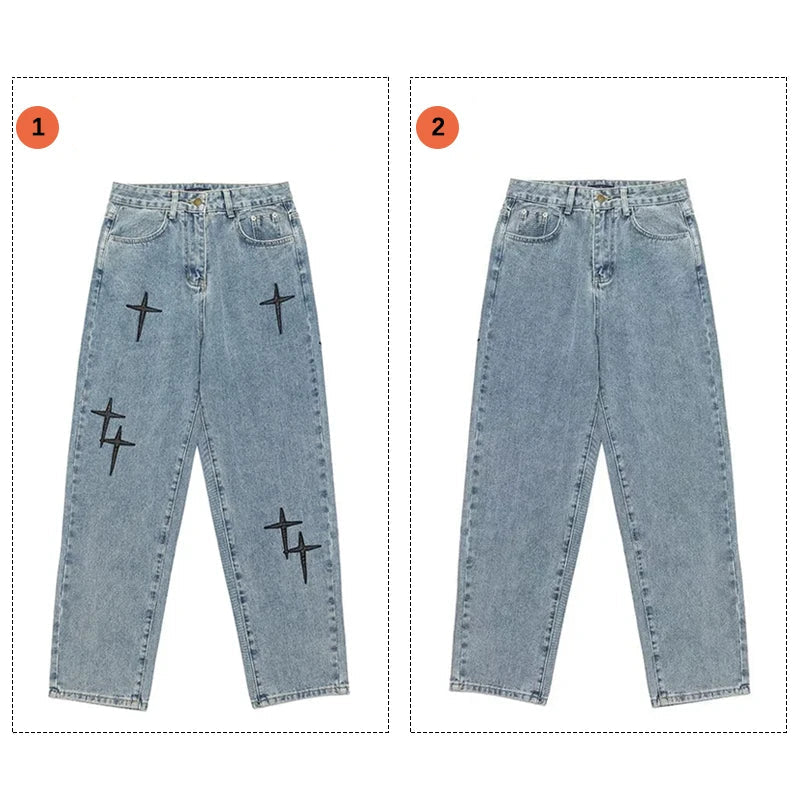 MEN'S BAGGY WIDE LEG JEANS