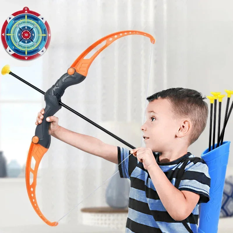 Children's Bow and Arrow Toy with Target and Bag