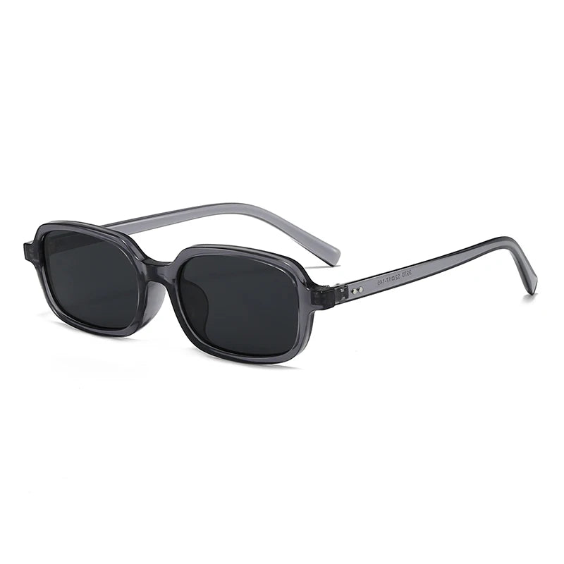 LEOPARD RIVET SHADES RETRO RECTANGLE SUNGLASSES