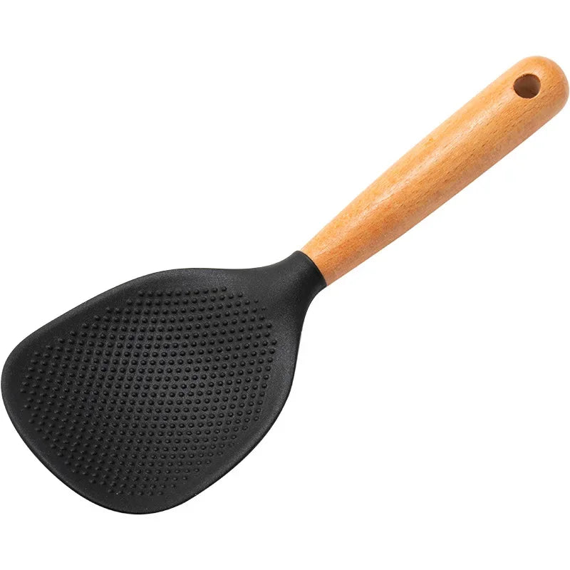 SILICONE WOODEN SPOON