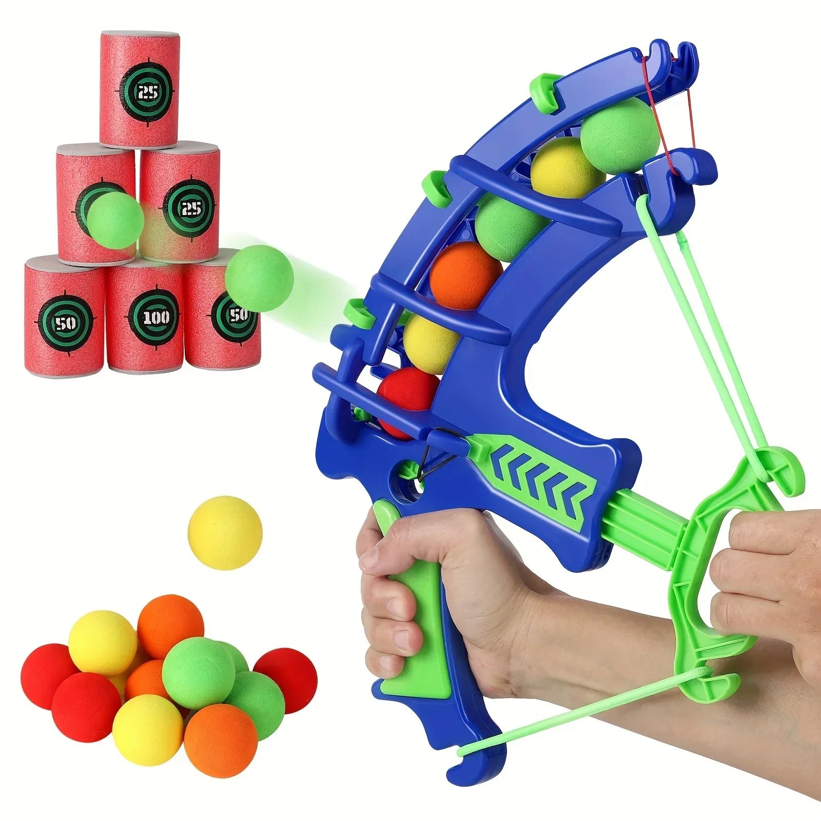Children's bow and arrow catapult toy
