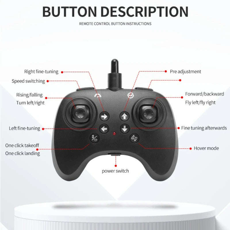 RC Fighter Plane Toy 2.4G with LED Light - Remote Control Foam Jet Helicopter for Kids