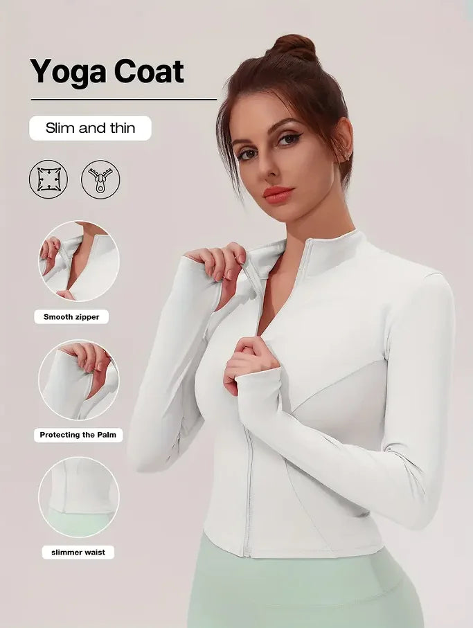 SLIM-FIT-ZIP JACKET — WOMEN’S TRAINING & RUNNING COAT