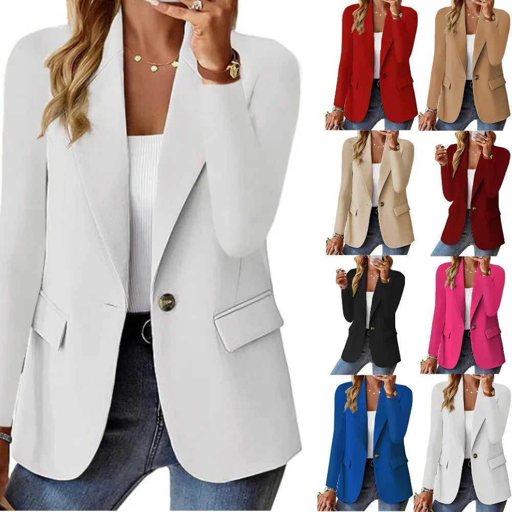 SLIM-FIT OFFICE BLAZER WOMEN’S ELEGANT JACKET