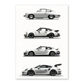 MONOCHROME CAR PORSHE POSTER
