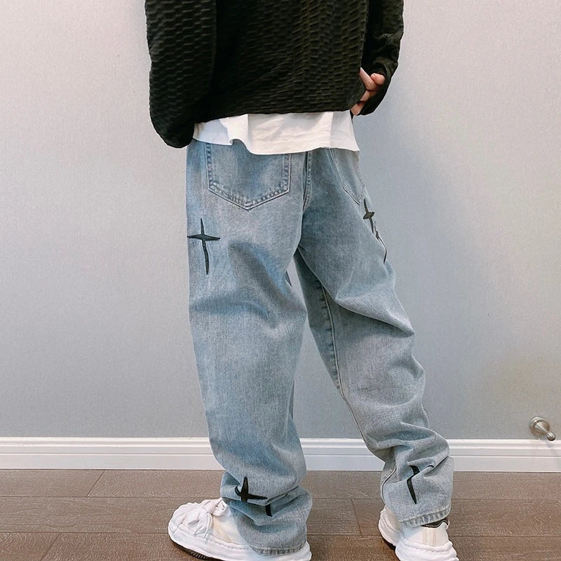 MEN'S BAGGY WIDE LEG JEANS