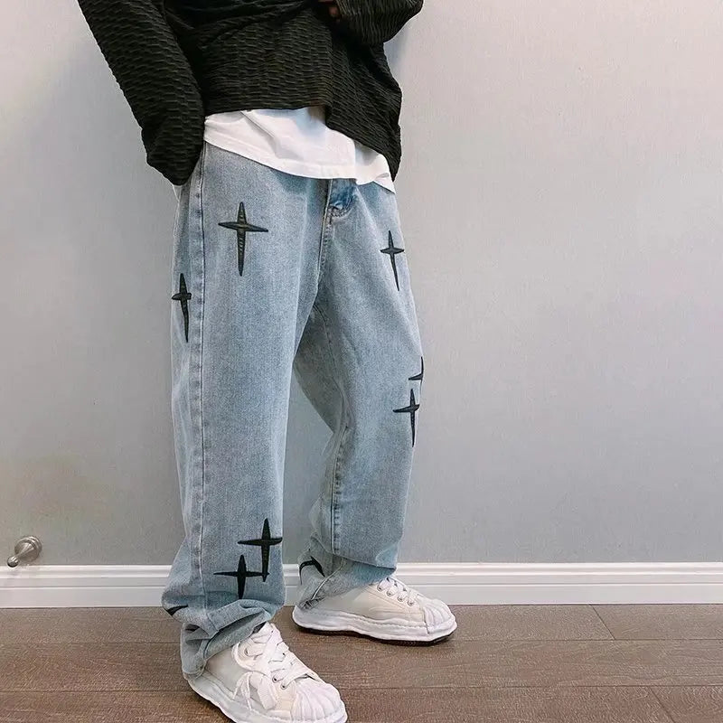 MEN'S BAGGY WIDE LEG JEANS