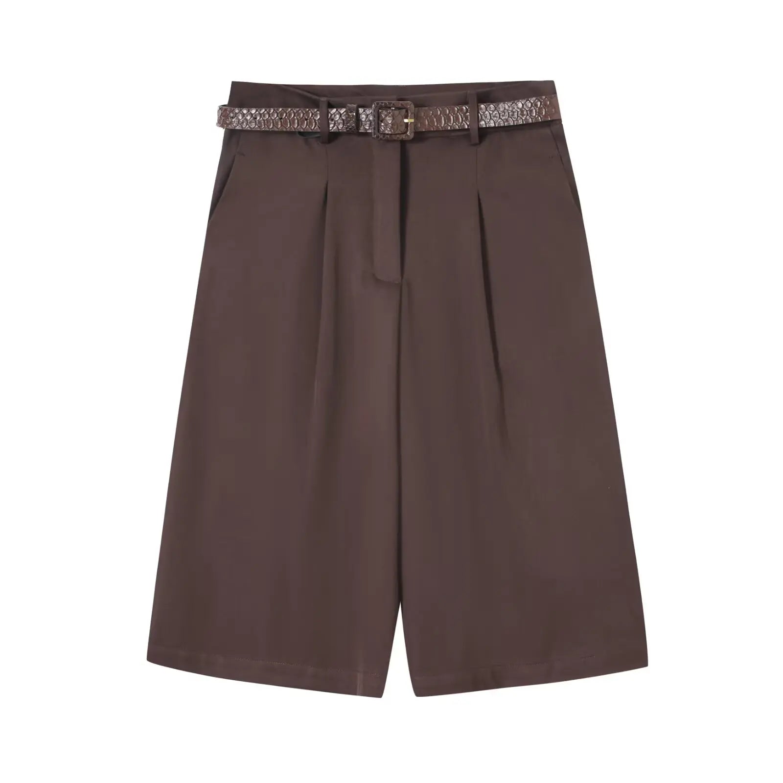 HIGH-WAIST PLEATED SHORTS  ELEGANT SUMMER