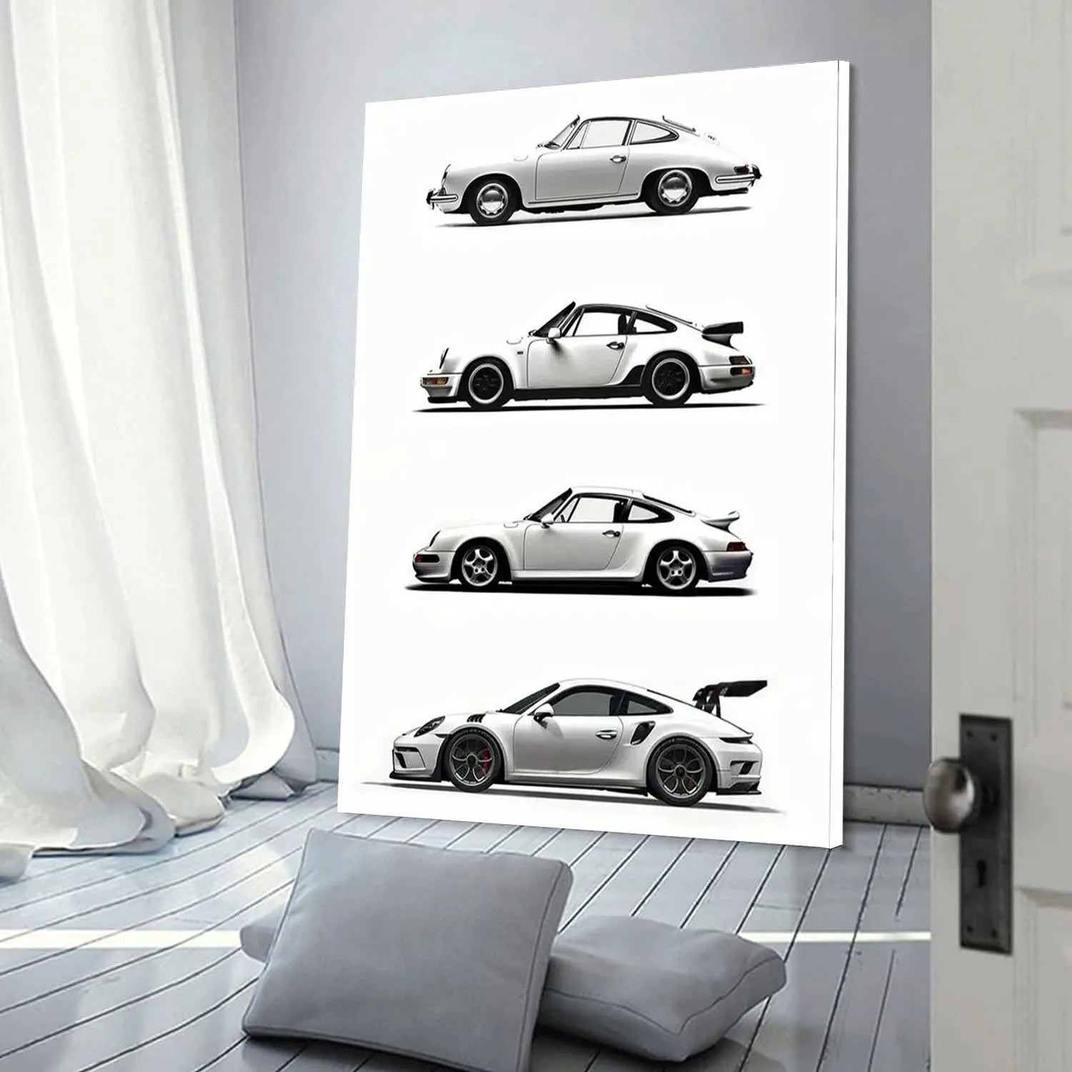 MONOCHROME CAR PORSHE POSTER