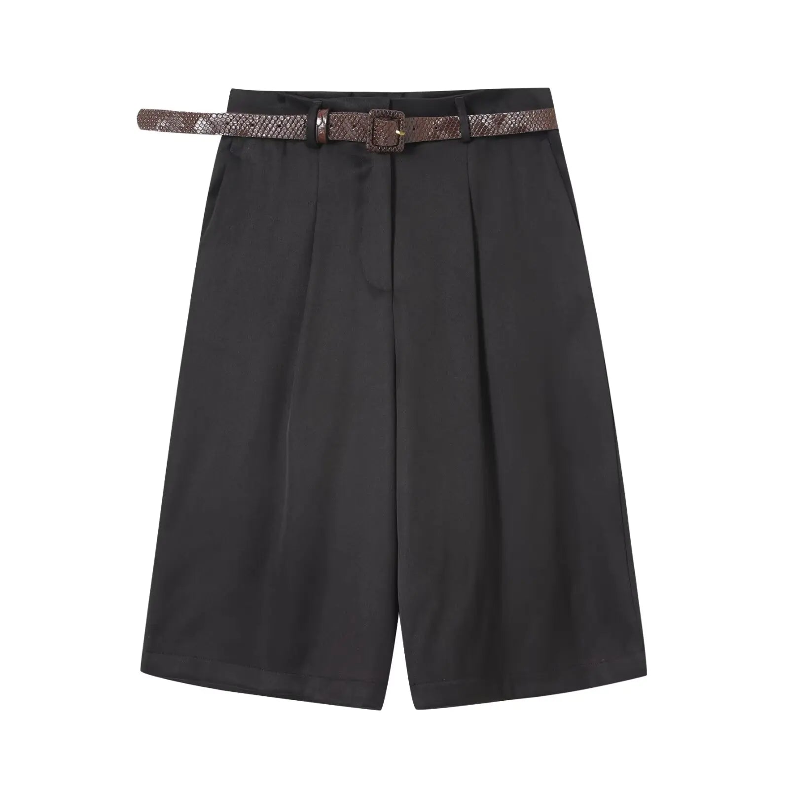 HIGH-WAIST PLEATED SHORTS  ELEGANT SUMMER