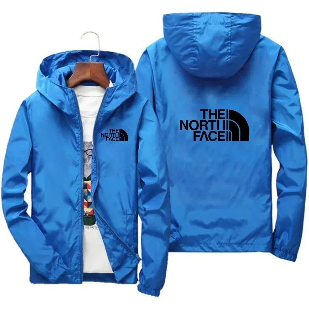 MEN'S WINDPROOF ZIPPER HOODED JACKET