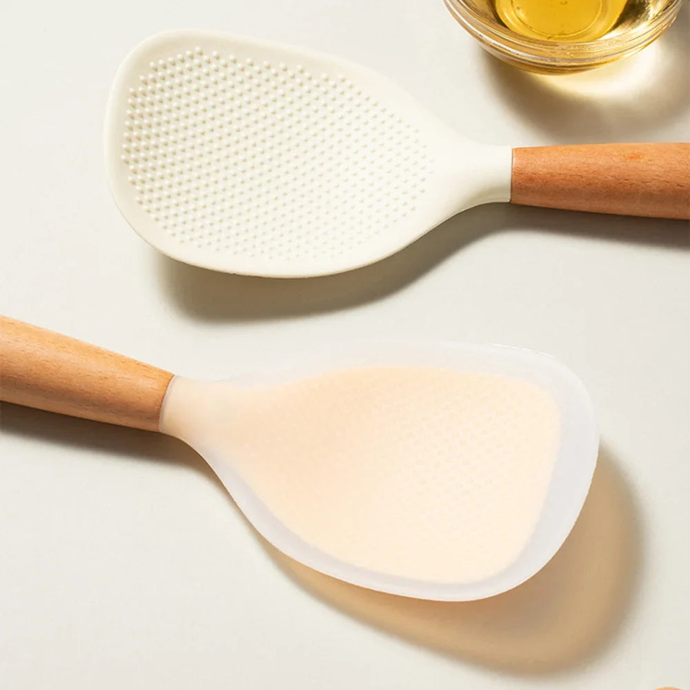 SILICONE WOODEN SPOON