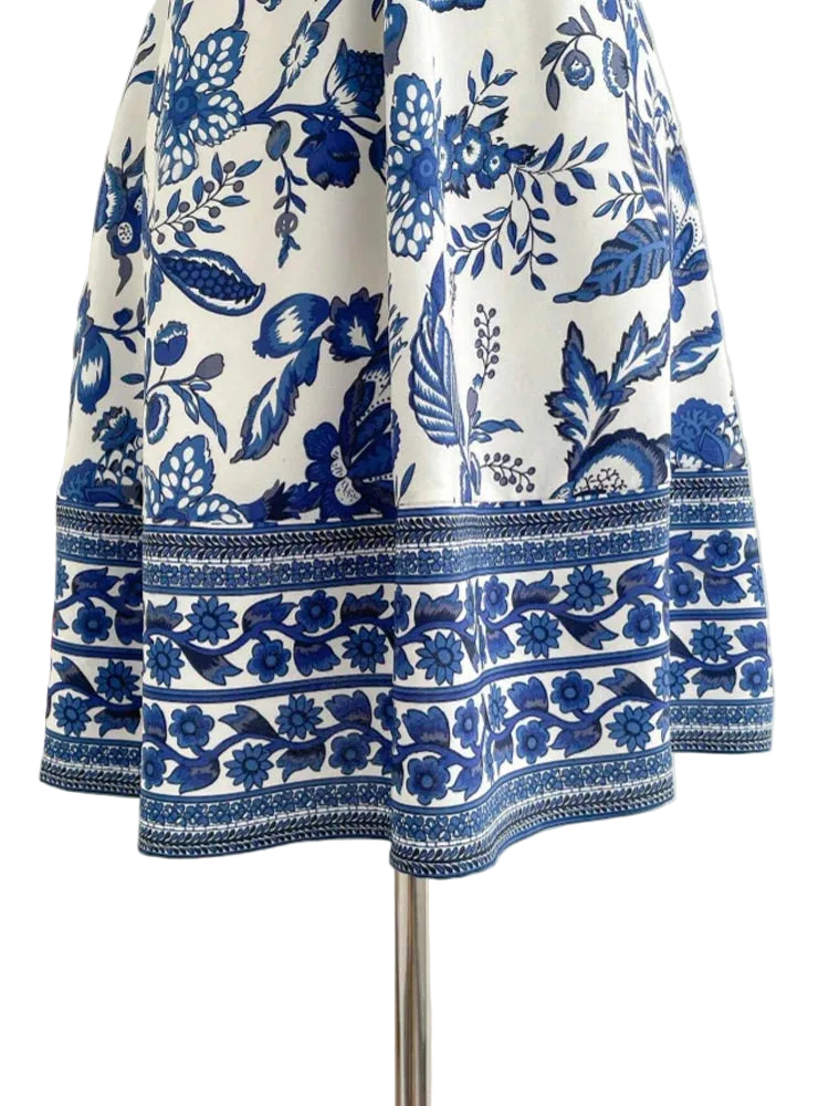 FLORAL HALTER NECK DRESS