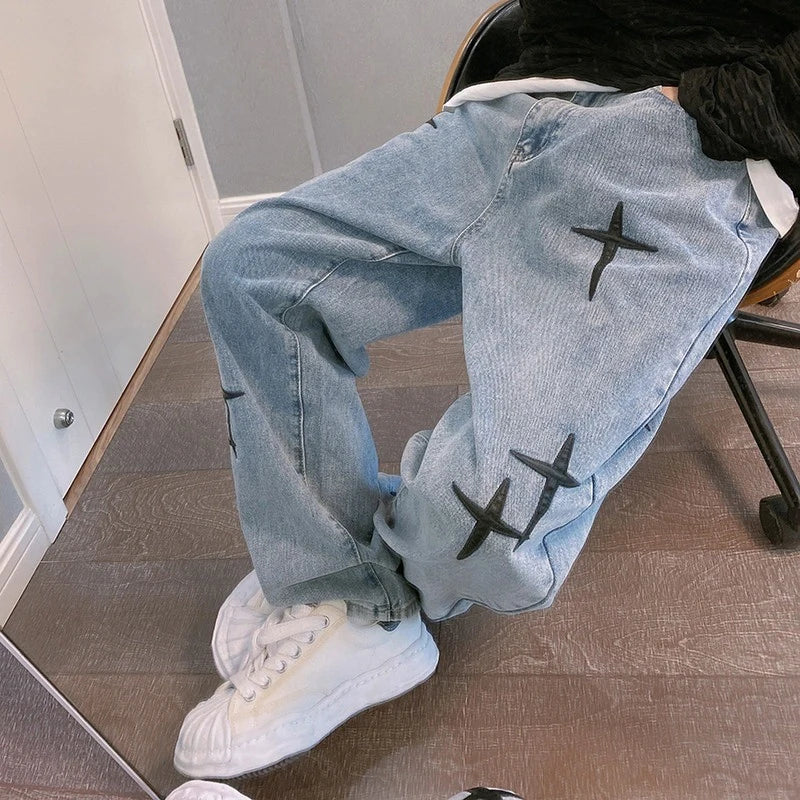MEN'S BAGGY WIDE LEG JEANS